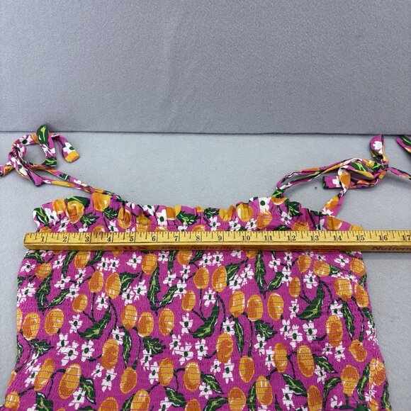 Draper James Pink Taylor Smocked‎ Sundress in Orange Blossom Size Medium Casual - Picture 9 of 12